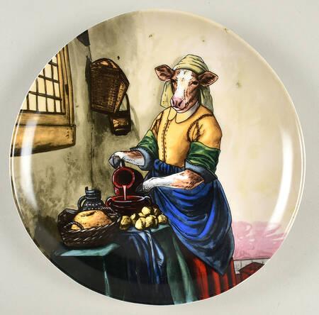 Dapper Animal Salad Plate