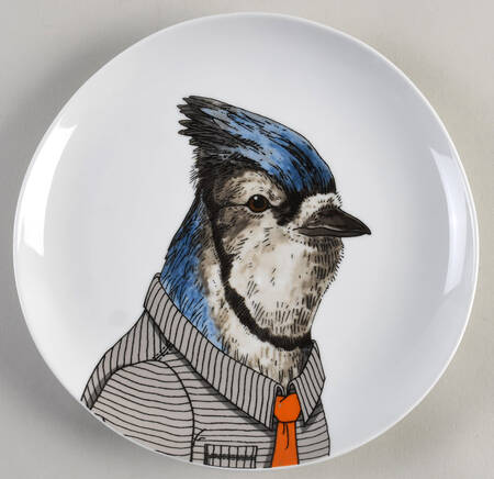 Dapper Animal Salad Plate