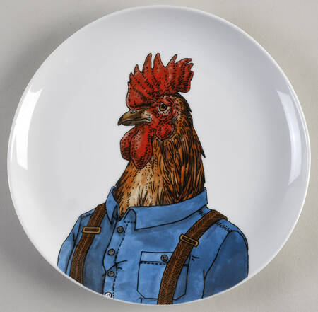 Dapper Animal Salad Plate