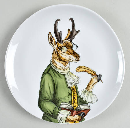 Dapper Animal Salad Plate