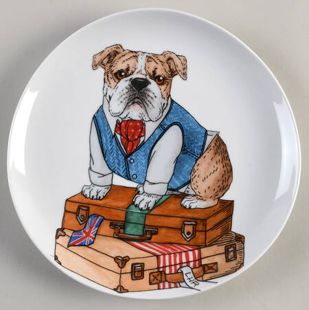 Dapper Animal Salad Plate