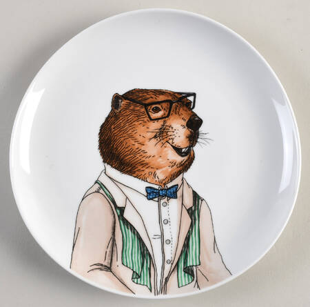 Dapper Animal Salad Plate