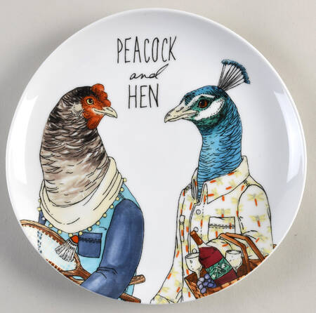 Dapper Animal Salad Plate