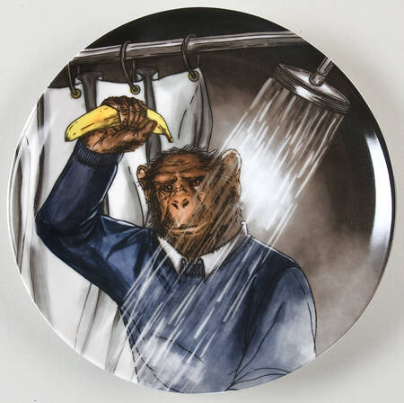 Dapper Animal Salad Plate