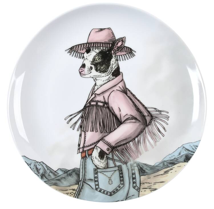 Dapper Animal Salad Plate