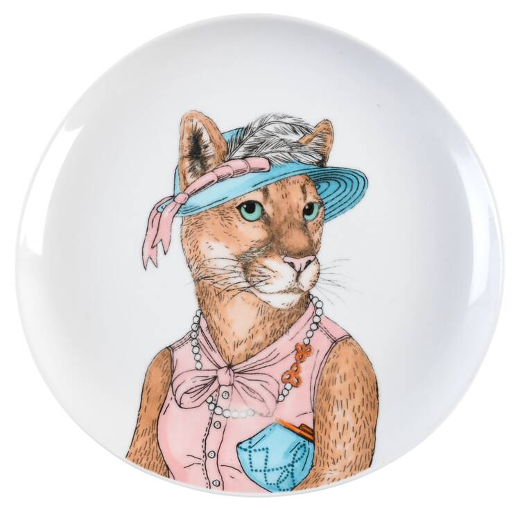 Dapper Animal Salad Plate