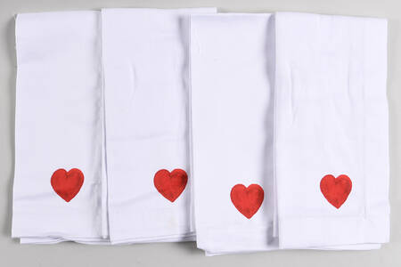 Valentine's Day Cloth Napkin - Set of 4