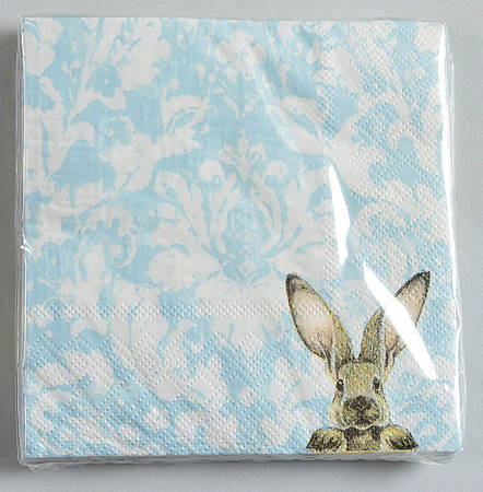 Damask Easter Bunny Package of Paper Cocktail Napkins