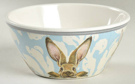 Damask Easter Bunny Melmac/Melamine Child's Bowl