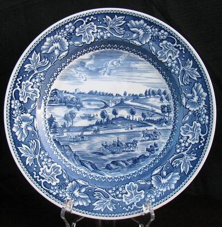 Old New York Blue Dinner Plate