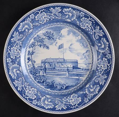 Old New York Blue Dinner Plate