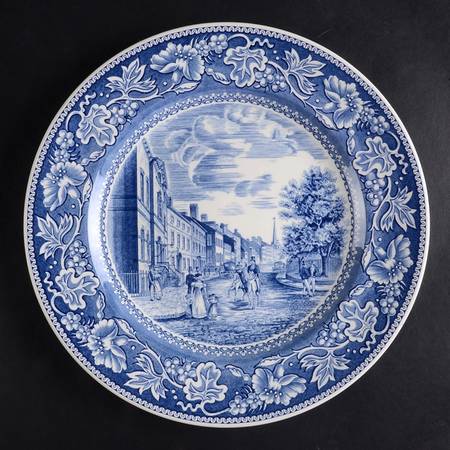 Old New York Blue Dinner Plate