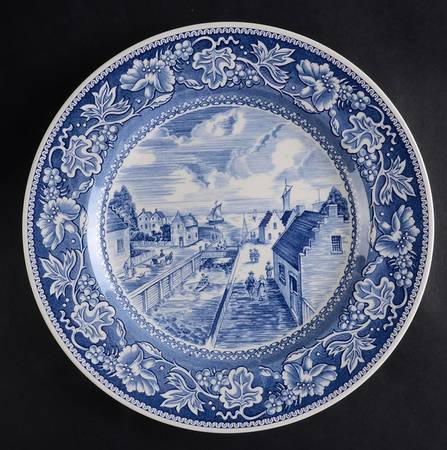 Old New York Blue Dinner Plate