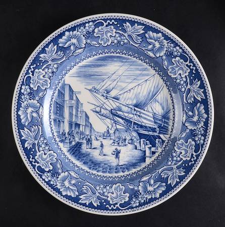 Old New York Blue Dinner Plate
