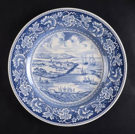 Old New York Blue Dinner Plate