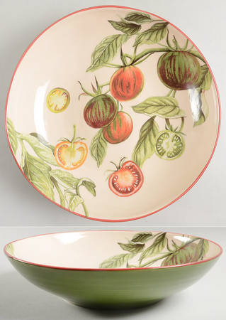 Botanical Tomato 13" Round Serving Bowl