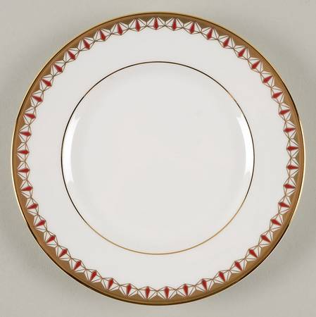 Lismore Diamond Cinnabar Bread & Butter Plate