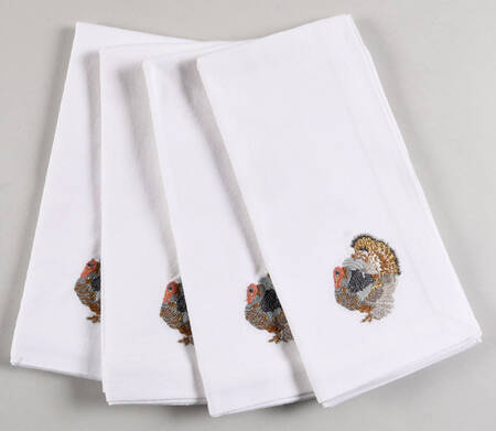 Plymouth Embroidered Cloth Napkin - Set of 4