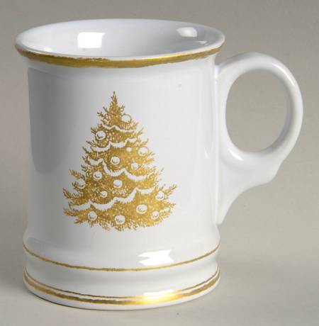 Gold Christmas Tree Mug
