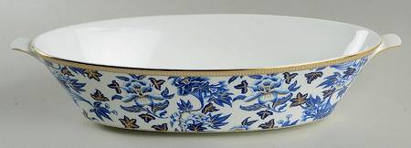 Hibiscus 12" Oval Vegetable Bowl