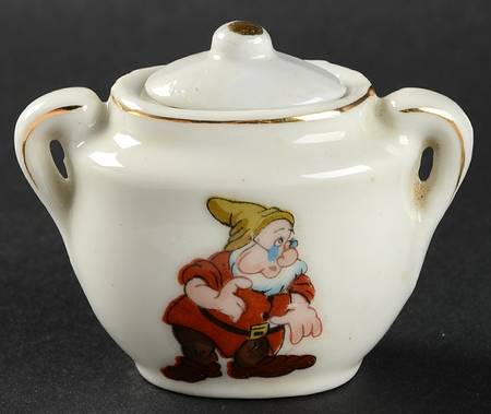Snow White&The Seven Dwarfs Child's Sugar Bowl & Lid