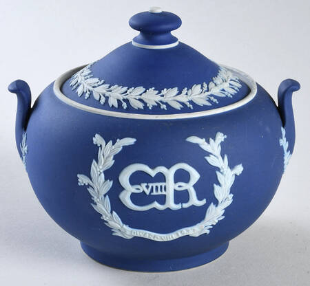 Jasperware Royalty Giftware Sugar Bowl & Lid