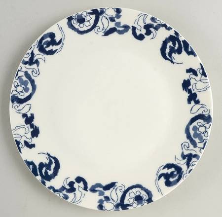 Vera Simplicity Indigo Chevron Salad Plate