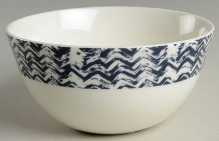 Vera Simplicity Indigo Chevron Soup/Cereal Bowl