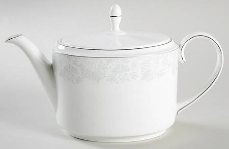 Vera Chantilly Lace Gray Teapot & Lid