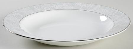 Vera Chantilly Lace Gray Large Rim Soup Bowl