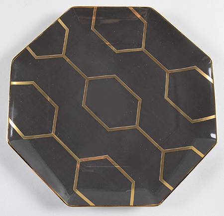 Arris Gio Gold Octagonal Luncheon Plate