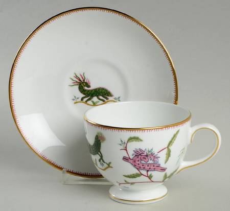 Mythical Creatures Footed Cup & Saucer Set