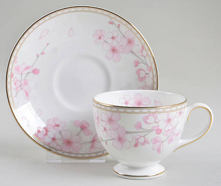 Spring Blossom Footed Cup & Saucer Set