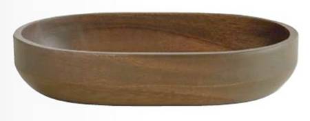 Vera Gradients 9" Oval Wood Bowl