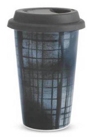 Vera Print Travel Tumbler & Silicone/Plastic Lid
