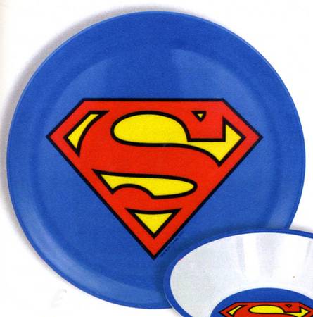 Superman Logo Melmac/Melamine Child's Plate