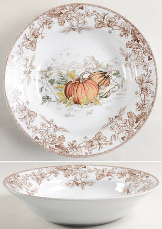 Plymouth Pumpkin 13" Round Serving Bowl