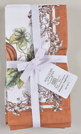 Plymouth Pumpkin Cloth Napkin - Set of 4