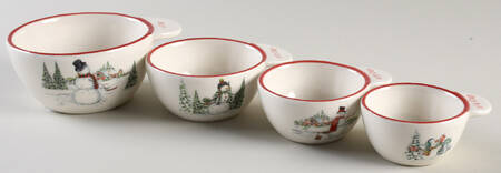 Snowman Measuring Cup Set (1 Cup,1/2 Cup,1/3 Cup,1/4 Cup)
