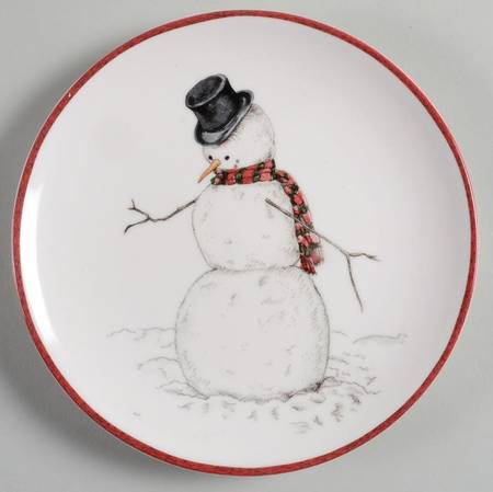 Snowman Appetizer Plate