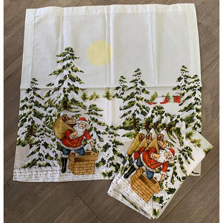Vintage Holiday 19" Cloth Napkin