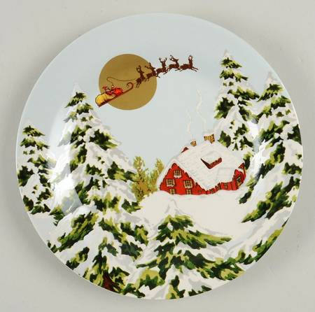 Vintage Holiday Salad/Dessert Plate