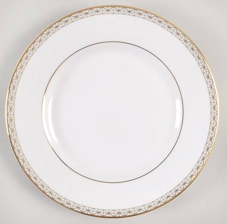 Lismore Diamond Gold Bread & Butter Plate