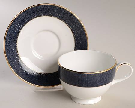 Stardust Night Footed Cup & Saucer Set