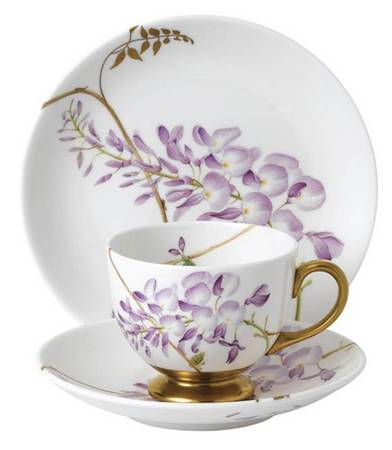 Floral Eden Footed Cup & Saucer Set