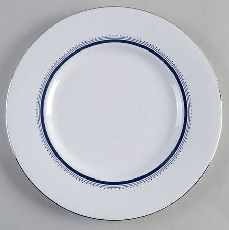Grosgrain Indigo Accent Luncheon Plate
