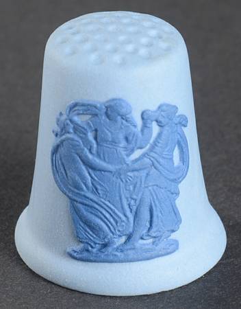 Wedgwood Blue on Lavender Thimble