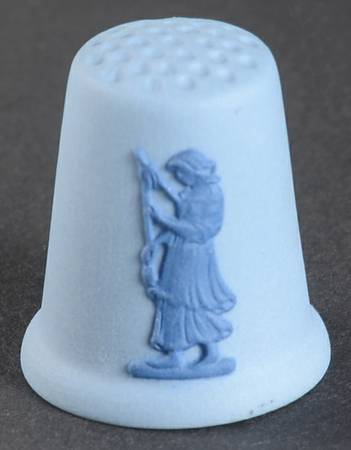 Wedgwood Blue on Lavender Thimble