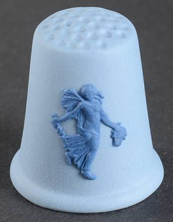 Wedgwood Blue on Lavender Thimble