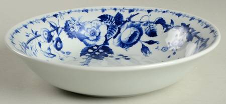 French Blue Bouquet Soup/Cereal Bowl